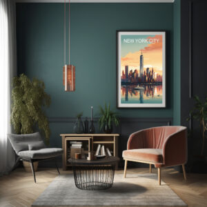 Travel Poster New York Freedom Tower