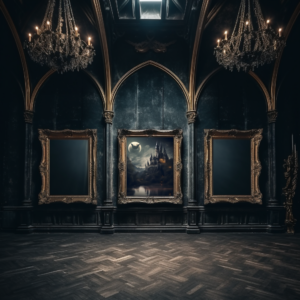 Gothic Poster Gruselschloss mit Vampir