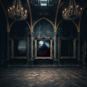 Poster Gothic Mystic Castle, Geisterschloss, dunkel und mystisch