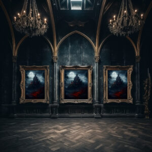 Poster Gothic Mystic Castle, Geisterschloss, dunkel und mystisch