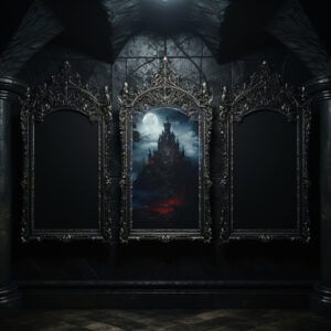 Poster Gothic Mystic Castle, Geisterschloss, dunkel und mystisch