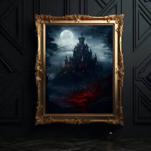 Poster Gothic Mystic Castle, Geisterschloss, dunkel und mystisch