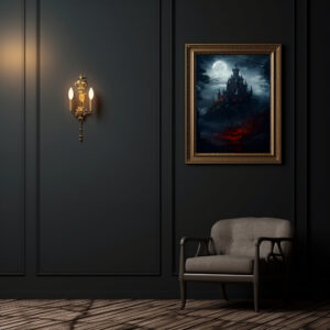 Poster Gothic Mystic Castle, Geisterschloss, dunkel und mystisch