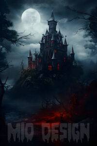 Poster Gothic Mystic Castle, Geisterschloss, dunkel und mystisch