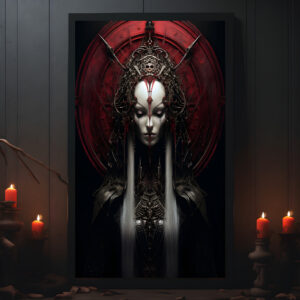 Poster Priesterin der Dunkelheit aus der Black Szene.