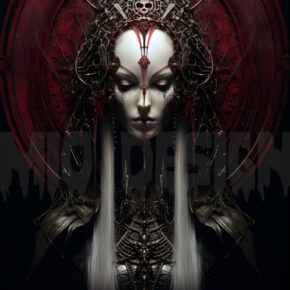 Poster Priesterin der Dunkelheit aus der Black Szene.