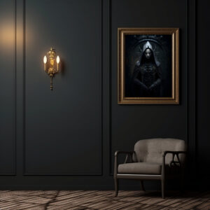 Gothic Poster Prophetin der Dunkelheit, mystic poster black