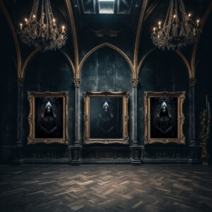 Gothic Poster Prophetin der Dunkelheit, mystic poster black