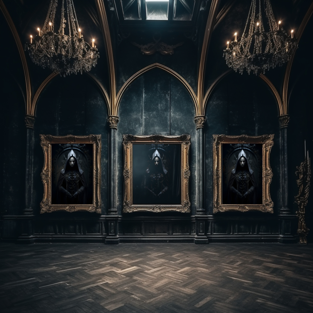 Gothic Poster Prophetin der Dunkelheit, mystic poster black