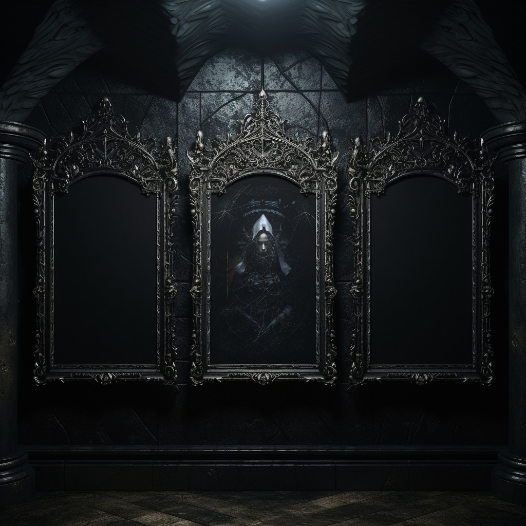 Gothic Poster Prophetin der Dunkelheit, mystic poster black