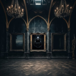 Gothic Poster Prophetin der Dunkelheit, mystic poster black