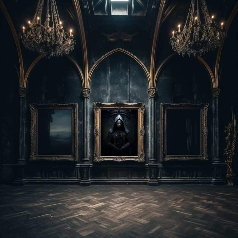 Gothic Poster Prophetin der Dunkelheit, mystic poster black