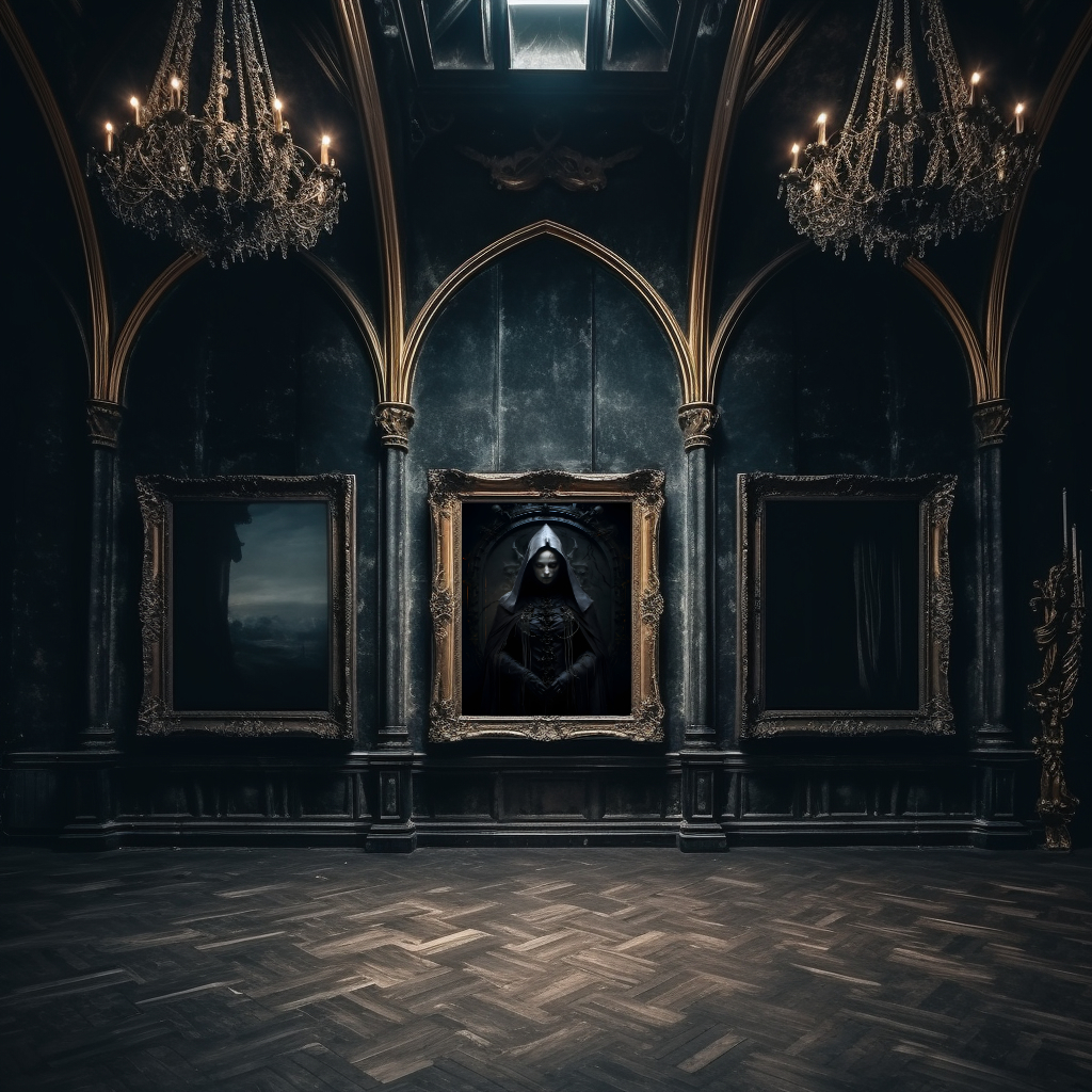 Gothic Poster Prophetin der Dunkelheit, mystic poster black