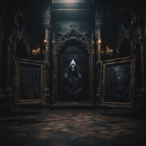 Gothic Poster Prophetin der Dunkelheit, mystic poster black