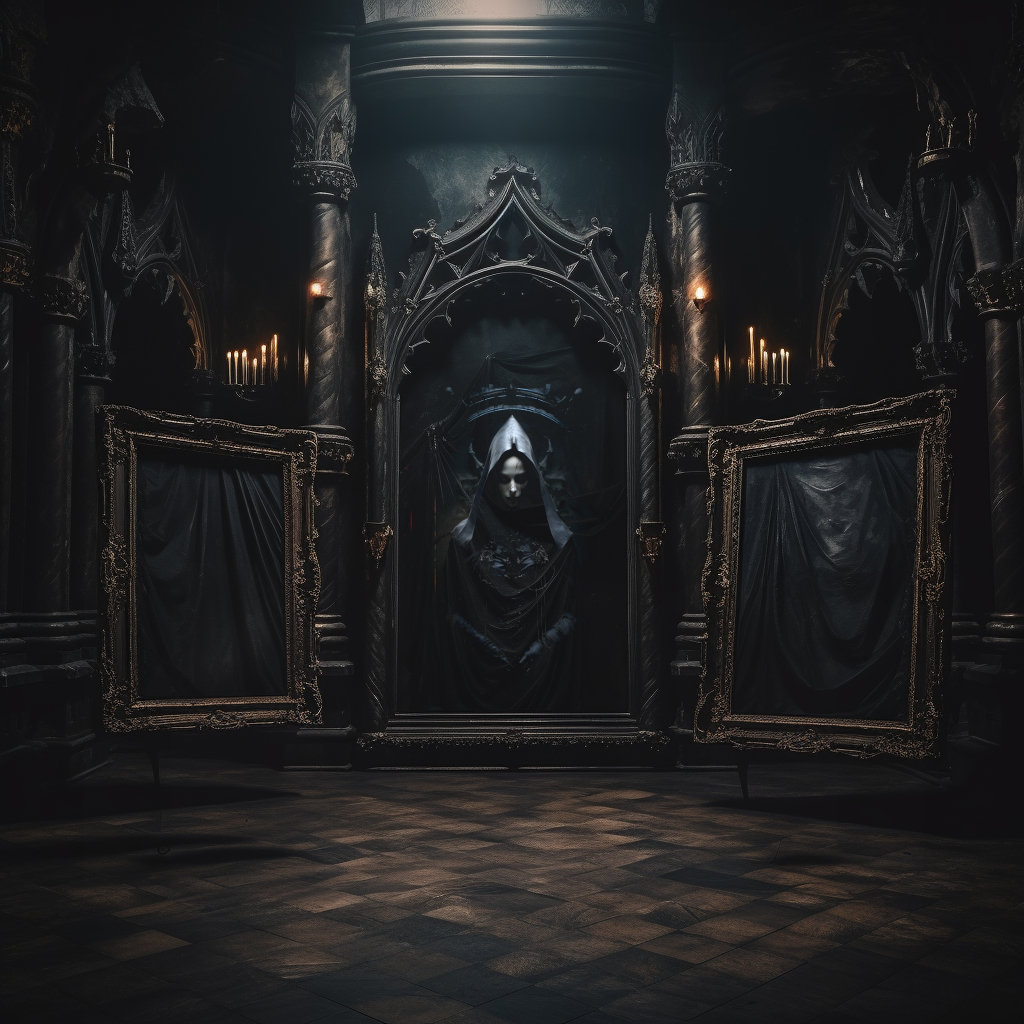 Gothic Poster Prophetin der Dunkelheit, mystic poster black