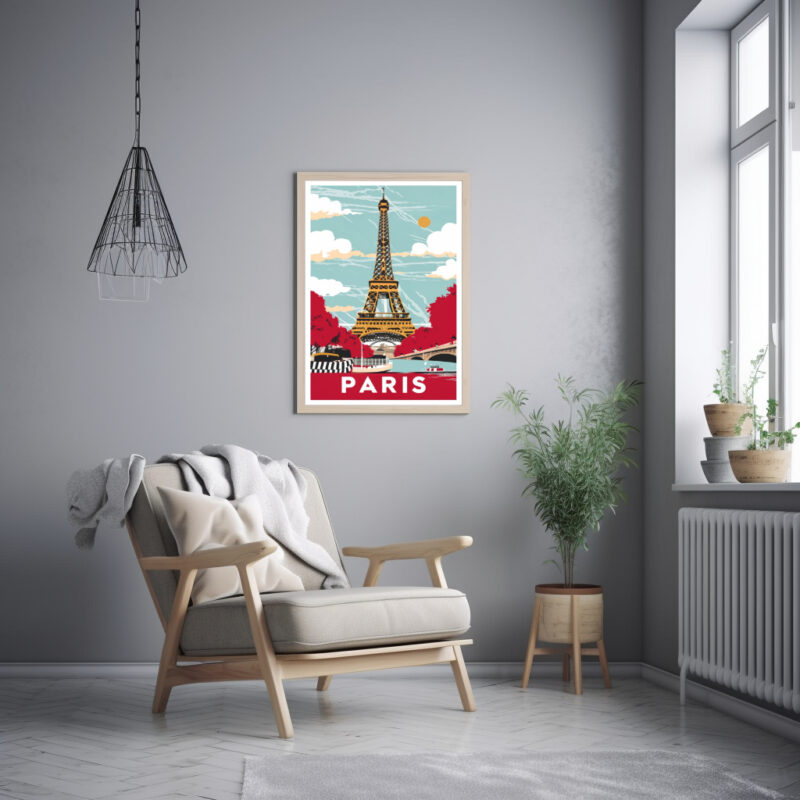 Paris Eiffelturm Frankreich Retro-Travel-Poster