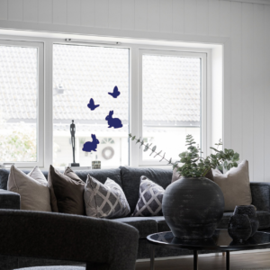 Osterhasen und Schmetterlinge, wieder verwendbar, Fensterdeko Ostern, in 10 verschiedenen Farben als selbsthaftendes Fensterbild