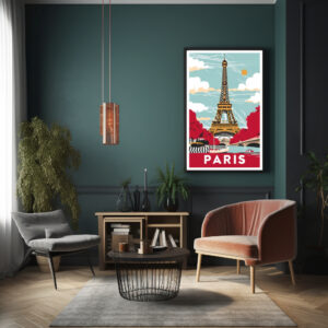 Paris Eiffelturm Frankreich Retro-Travel-Poster